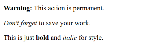 Bold and Italic Text