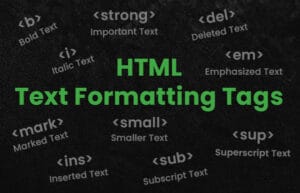 Text Formatting Elements