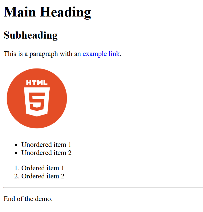 first html page
